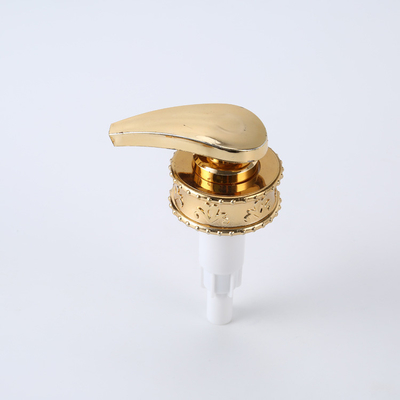 4 cc/T Cosmetic Lotion Pump Shampoo Bottle Aluminum Gold Dispenser Pump
